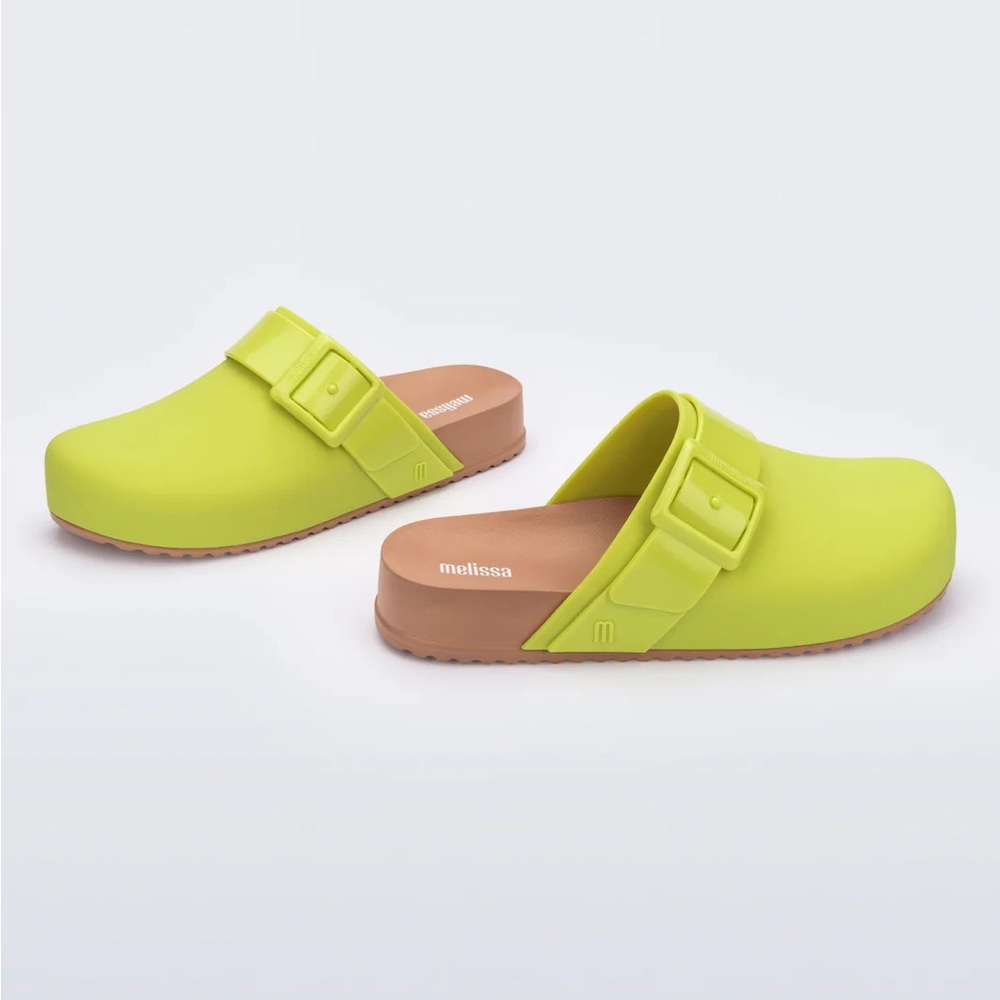 Mini Melissa Kids’ Green/Brown Water Resistant Cozy Clog—1 - Picture 4 of 12
